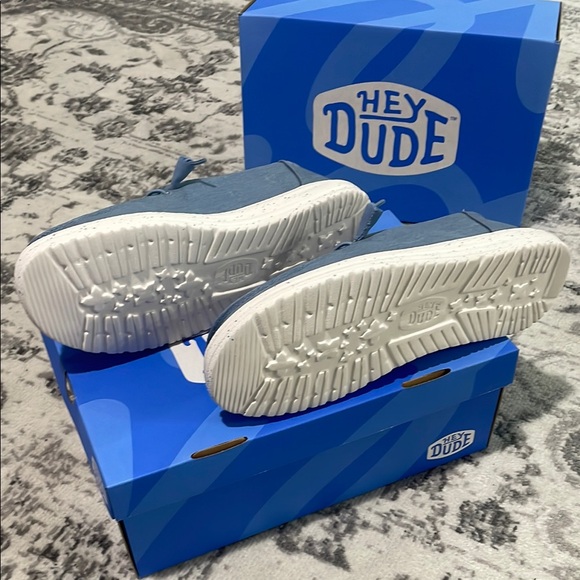 HEY DUDE Wendy Stretch Canvas Light Blue Size 10 - Picture 6 of 7